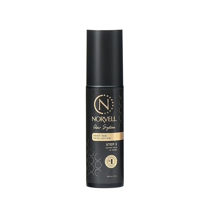 Norvell Glow System Post-Tan Face Lotion, 2 fl oz – Extend Your Glow Post-Spray Tanning or Build a Gradual Tan with After Tanning Lotion for Face