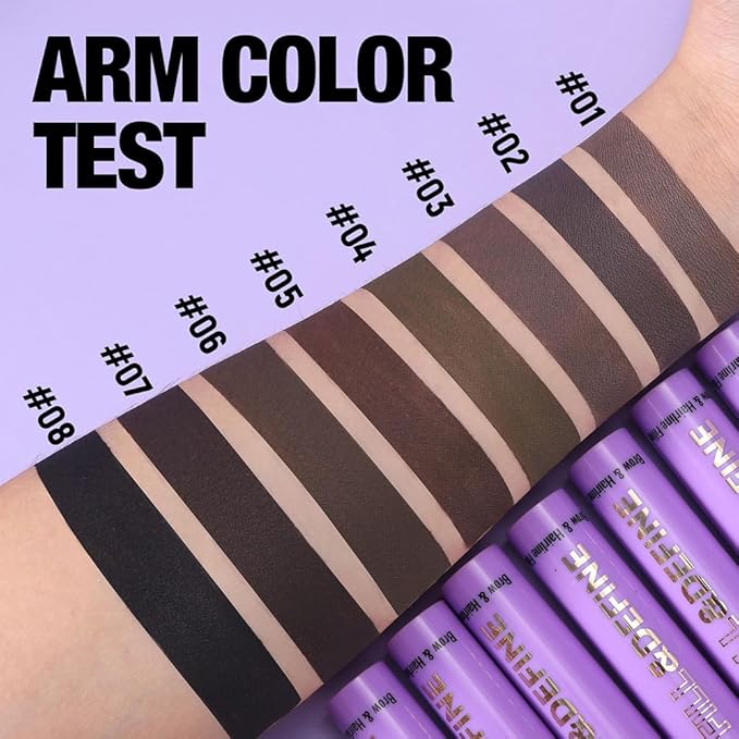 3 in 1 Hair Color Concealer Eyebrow Gel For Women, Waterproof, Long Lasting,Transfer-proof, suitable for eyebrows, beard, and hairline,With features a blending sponge applicator,Medium Brown
