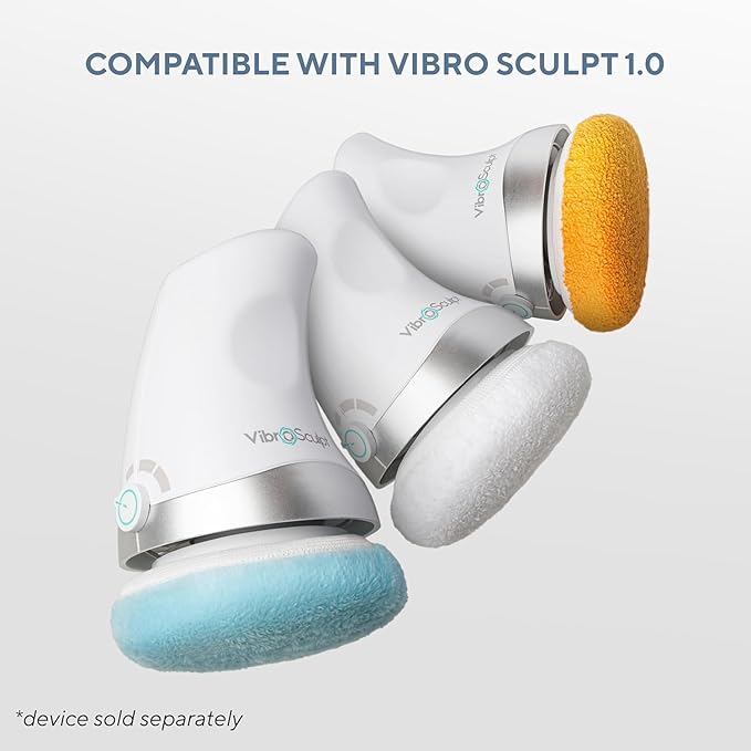 Vibro Sculpt Body Sculpting Machine and Cellulite Massager. Skin Firming & Lymphatic Drainage Body Contouring Device for at-Home Tightening & Toning – Interchangeable Pads & Vitamin C Oil Included