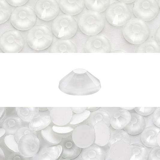 Novani 576 Pieces Flatback Rhinestones Glass Round Gems Neon-White Crystals for Nail Art DIY Crafts Clothes Shoes,SS30,6.4-6.6mm