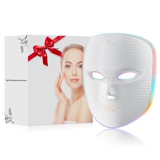 Red Light Therapy for Face,LED Face Mask Light Therapy,USB C Rechargeable,Infrared Light Therapy Mask LED Silicone Mask