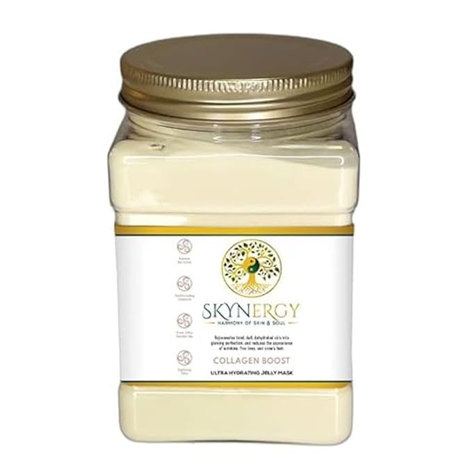 Collagen Boost Hydro Glo Jelly Mask - Professional Grade Peel Off Face Mask for Skin Hydration, Glow - Suitable for All Skin Types, Vajafacial Jelly Mask | 12 Applications (30 Fl Oz)