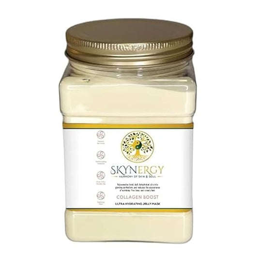 Collagen Boost Hydro Glo Jelly Mask - Professional Grade Peel Off Face Mask for Skin Hydration, Glow - Suitable for All Skin Types, Vajafacial Jelly Mask | 12 Applications (30 Fl Oz)