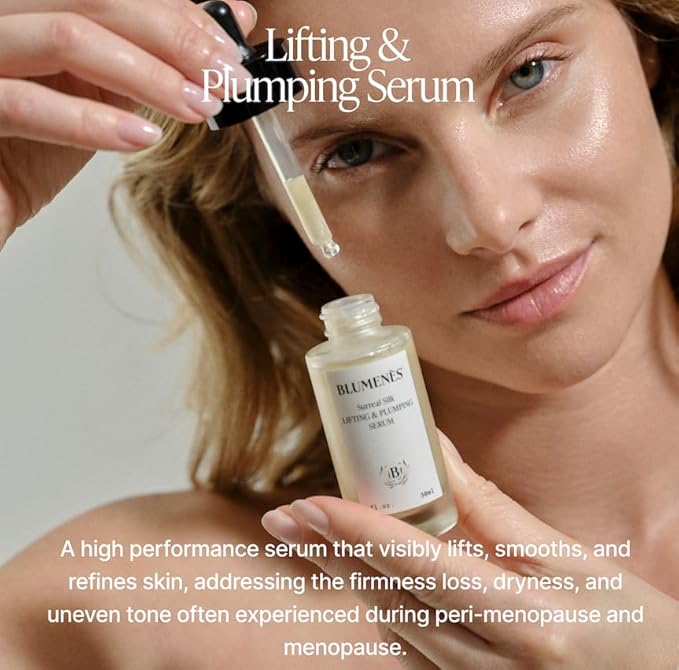 Blumenes Surreal Silk Lifting & Plumping Serum – Helps Reduce the Appearance of Wrinkles & Dark Spots with Vitamin C, Marine & Plant-Based, Botanical Complex – Supports Collagen & Firms Skin - 10 mL