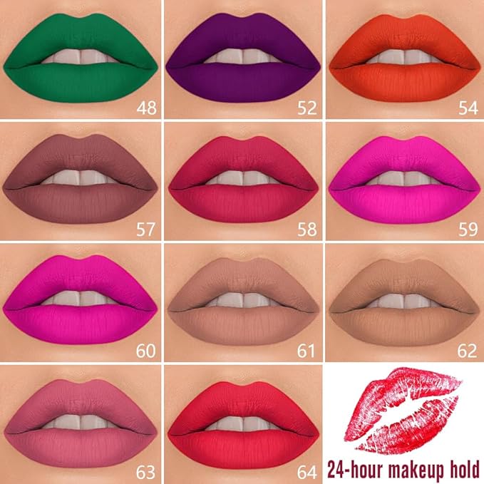evpct 1Pcs Hot Mauve Matte Lip Liner & Liquid Lipstick Stain Makeup Set for Women, Hot Mauve Lip Liner Stain Long Lasting Waterproof Smudge Proof, Cruelty Free Lip Stick Makeup 24 hours originales, 63
