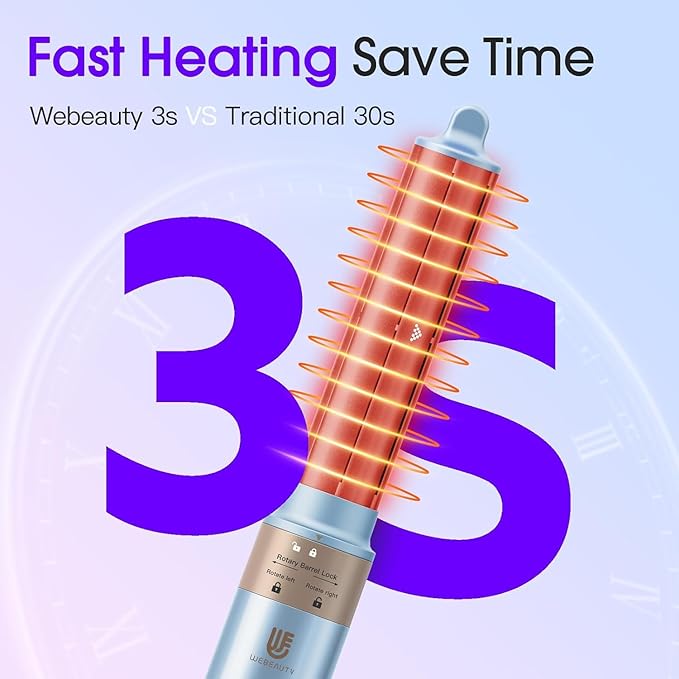 Hot Air Styler, Blow Dryer Brush with Negative Ionic, Auto Hair Wrap Curling Irons Airflow Hair Curlers, Multi Styler for Volumizing, Straight, Wavy, Curly Hair