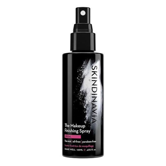 Skindinavia The Makeup Finishing Spray, Bridal Makeup Setting Spray, All-Day Wear, Long-Lasting Up to 16+ Hours, Heat-Resistant & Waterproof, Wedding Day, Bridal Shower Gift, 4.0 Oz