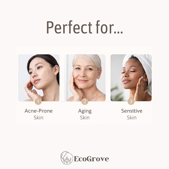 EcoGrove Konjac Face Sponge – Natural Luxury Facial Cleansing Puff, Soft Exfoliating Sponge for Sensitive Skin, Plant-Based Makeup Remover, Biodegradable, Dye-Free, Fragrance-Free, Sulfate-Free