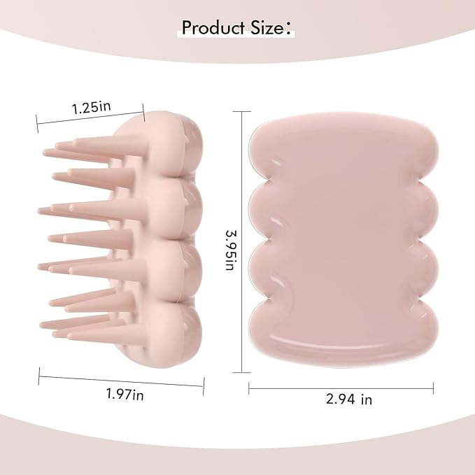 KISMETICS Luxury Shampoo Brush, Scalp Massager and Exfoliator Features Soft Bristles to Aid in Dandruff Relief, Increase Circulation, Stimulate Hair Growth for Healthy Looking Hair