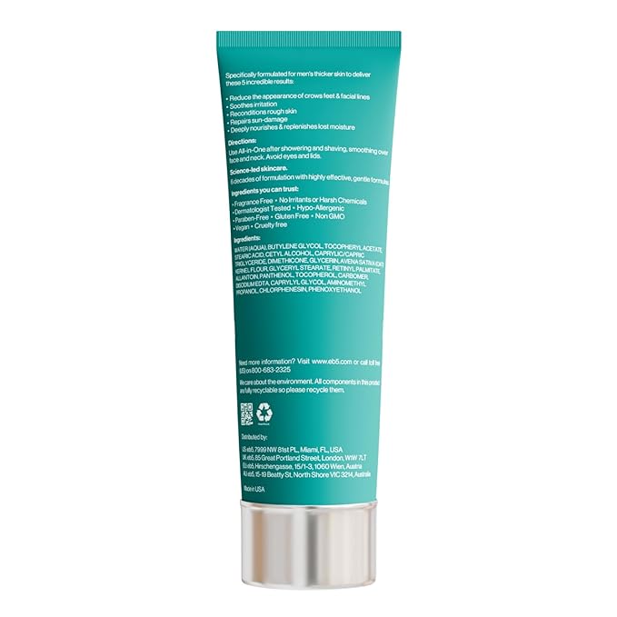 eb5 Exfoliating Aha Cleansing Lotion for Nourishing and Glowing Skin | Moisturizing, Soap-free, Anti-Aging Gentle Cleanser for Men & Women (6 Fl oz)