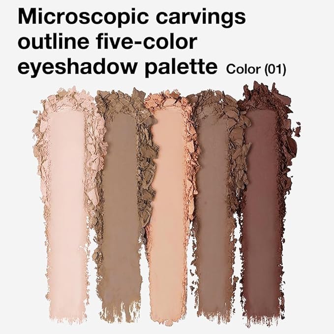 5-Color Mini Matte Neutral Nude Brown Eyeshadow Palette – Soft Ivory, Mocha Browns & Peach Nude, High Pigment Contour Eyeshadow Palette for Daily Natural Makeup, Perfect for Blue & Green Eyes