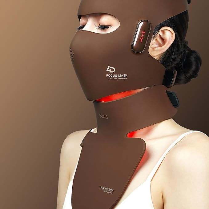 JOVS LED Neck & Chest Mask, LED Red Light Therapy for Neck, 66 LED Light Beams and 630nm Red Light Therapy for Neck Decollete Chest Body, Skin Care Device at Home and Travel