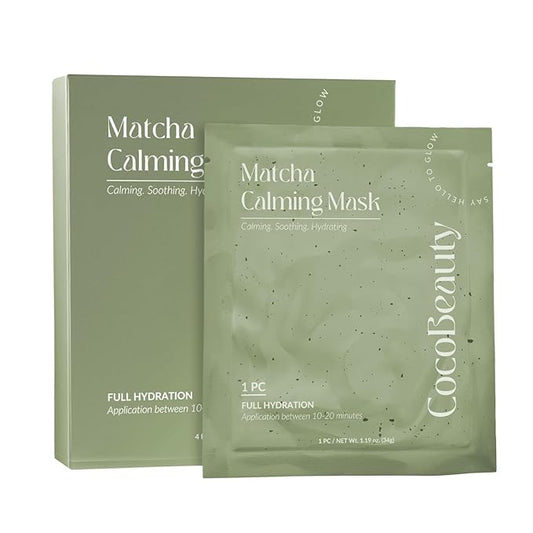 Matcha Mask – Calming Peel Off Mask for Face – Deep Cleansing & Hydrating Green Tea Facial Mask for Smooth, Radiant Skin (4 units)