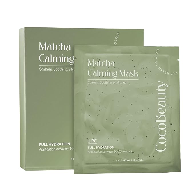 Matcha Mask – Calming Peel Off Mask for Face – Deep Cleansing & Hydrating Green Tea Facial Mask for Smooth, Radiant Skin (16 units)