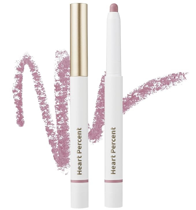 Heart Percent Dote On Mood Lip Liner Pencil, Long-Lasting Creamy Lip Crayon Smooth Lipliner Retractable Lipstick Overlip Line Color 0.8g, #08. Cloudy Mauve