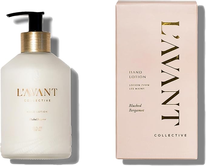 L'AVANT Collective Luxury Hand Lotion - High Performing Moisturizing Hand Cream for Dry, Cracked Hands, Nails & Cuticles - Hydrating Shea Butter Formula (10 oz, Blushed Bergamot)
