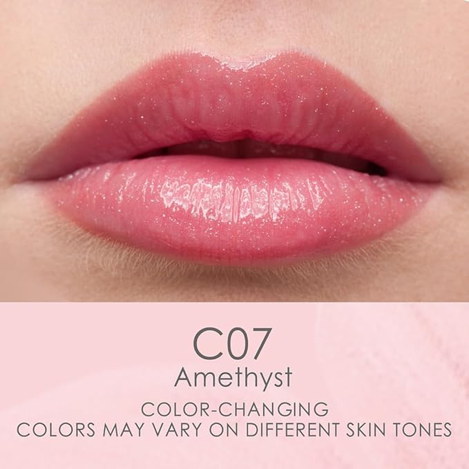 CATKIN Lip Balm Tinted Color Changing Lipstick Ultra Hydrating Lip Moistrurizer Lip Care with Vitamin E Nourishing For Cracked & Dry Lips 0.12 oz C07 Amethyst