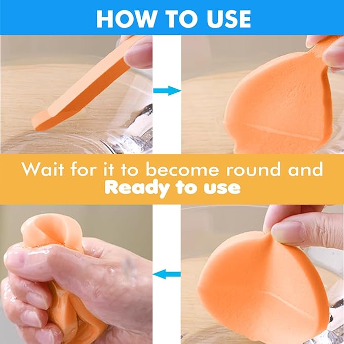 Mgiflw Compressed Facial Sponge,Reusable Makeup Blender 60 Count,Soft Round Wash Sponges for Estheticians Makeup Removal,Face Cleansing Exfoliating Compress Spa Pads for Women,Orange