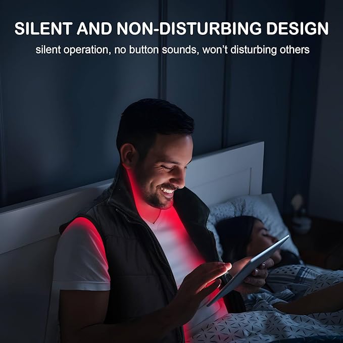 Red Light Therapy Vest for Body, Cordless Infrared Light for Pain Relief Skin Care Period Cramps Postpartum Recovery, Neck, Shoulder, Back & Abdomen Red Lights