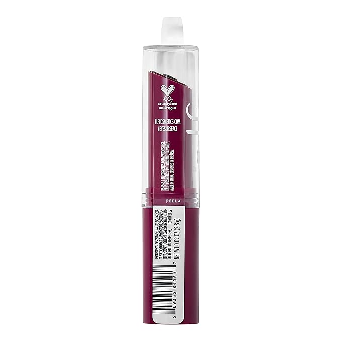e.l.f. Hydrating Core Lip Shine, Lip Balm For A Sheer Tint Of Color & Soft Shine, Made With Nourishing Vitamin E, Vegan & Cruelty-Free, Ecstatic