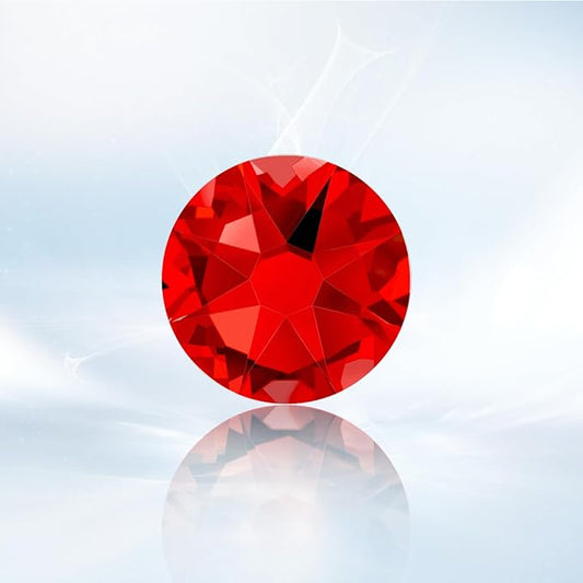 Novani Dark Red Rhinestones 1440pcs Flat Back Round Rhinestone Style 2088 Sparkly Crystal Gemstones for Nail Art and Crafting SS20,4.6-4.8mm