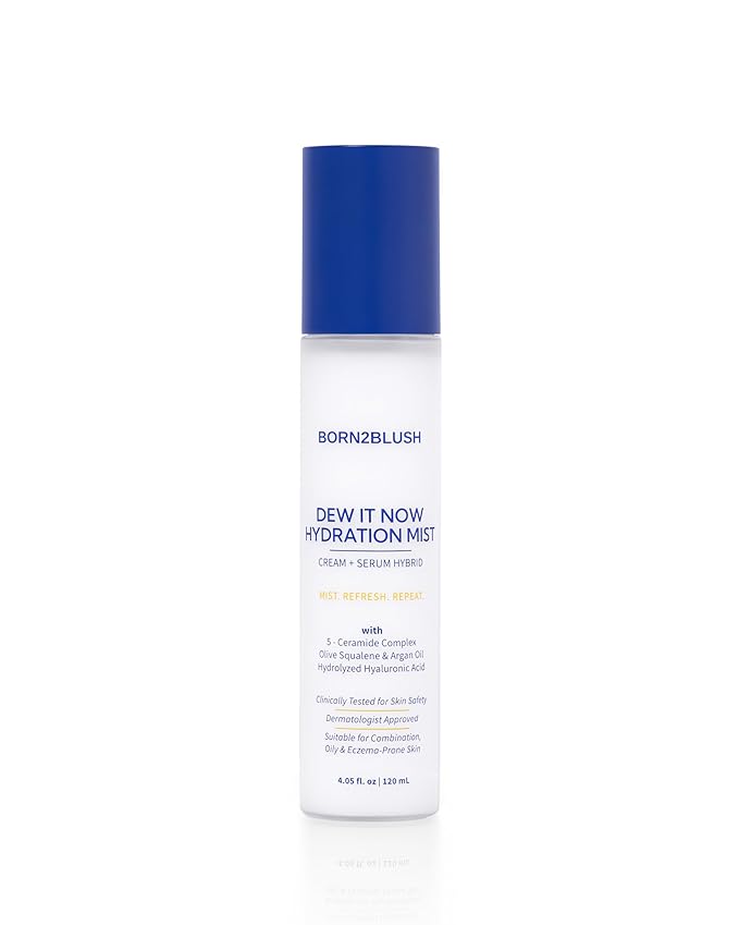 Dew It Now Hydration Mist | Hydrating Face Mist Toner Spray with 5-Ceramide Complex, Argan Oil & Squalane | Lightweight Barrier Repair Mist for Dewy, Glowy Skin | Sensitive Skin Safe | 120ml