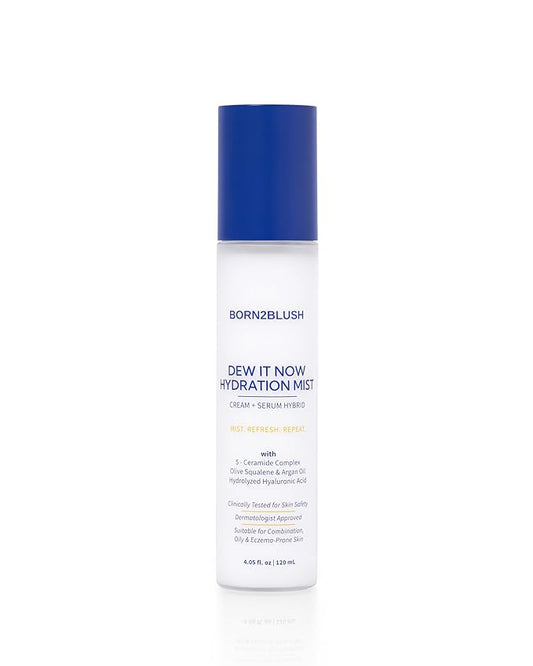 Dew It Now Hydration Mist | Hydrating Face Mist Toner Spray with 5-Ceramide Complex, Argan Oil & Squalane | Lightweight Barrier Repair Mist for Dewy, Glowy Skin | Sensitive Skin Safe | 120ml
