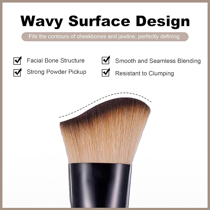 Cool Toned Contour Palette with Mirror, Taupe Grey Contour Powder for Fair Pale Light Cool Toned Skin, Nose Contouring Bronzer Powder with Face Wavy Bristles Brush
