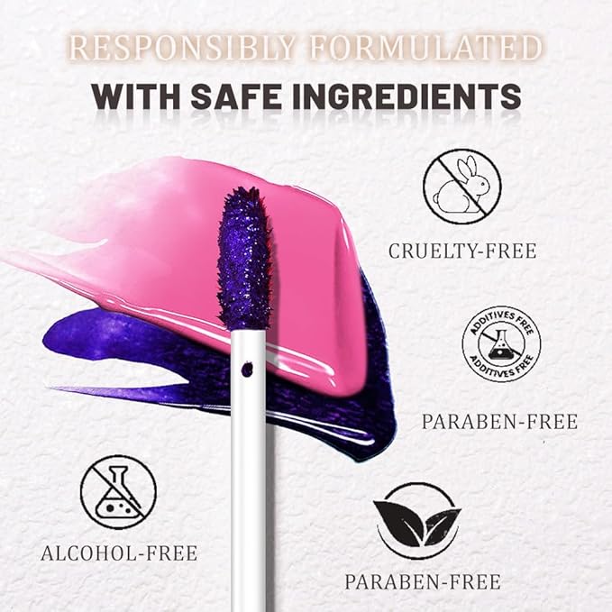 JUAAZIN Peel Off Lip Stain Tattoo with Tweezer - Hot Pink Matte Lip Tint, Long Lasting Waterproof Transfer-Proof Lip Stain, Cruelty-Free Lip Masque for All Skin Types, Valentine's Day Gift 04#