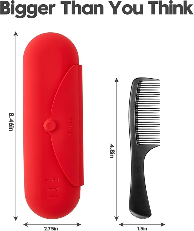 JASAQE Silicone Makeup Brush Holder，Travel Makeup bag-Soft Portable Cosmetic Face Brushes Holder，Large Travel Makeup Brush Case with Anti-Fall Out Magnetic Closure