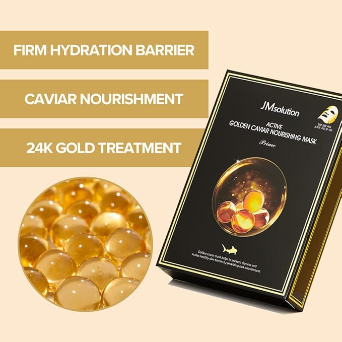 JMSolution Active Face Mask Bundle 20EA- Pink Snail, Bird Nest, Golden Cavior