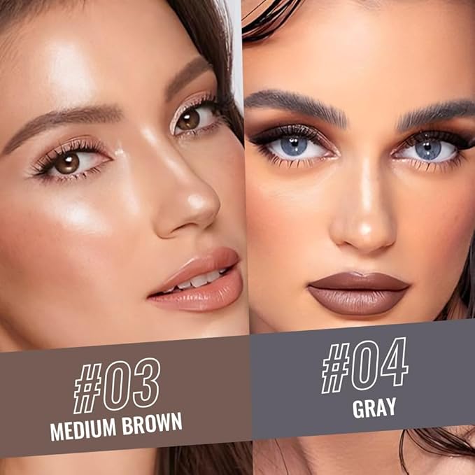 5 Pcs Ultimate Eyebrow Retractable Definer Pencils,Dual-Sided Natural Soft Textured Eyebrow Pencil, for Daily Look Eyebrow Makeup,Brow Brush,Fine Tip (3*Mudium Brown+2*Grey)