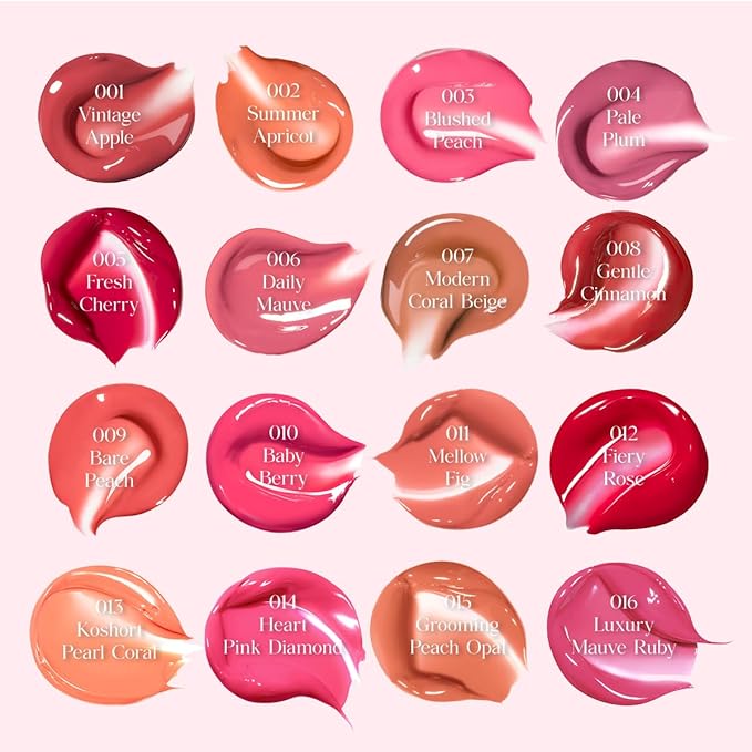 CLIO CRYSTAL GLAM TINT (010 BABY BERRY), Glossy Finish, Lightweight, Buildable, Glass-Like, Smoothing, Long-Lasting, Vivid