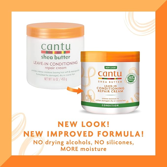Cantu Shea Butter Leave-In Conditioning Repair Cream, 16 Ounce (Pack of 3)