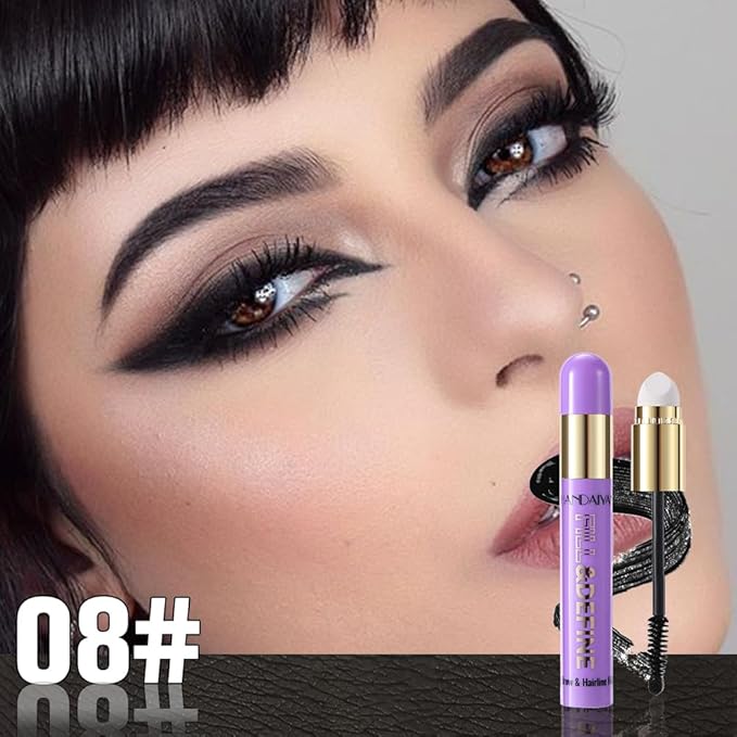 3 in 1 Hair Color Concealer Eyebrow Gel For Women, Waterproof, Long Lasting,Transfer-proof, suitable for eyebrows, beard, and hairline, With features a blending sponge applicator, Black