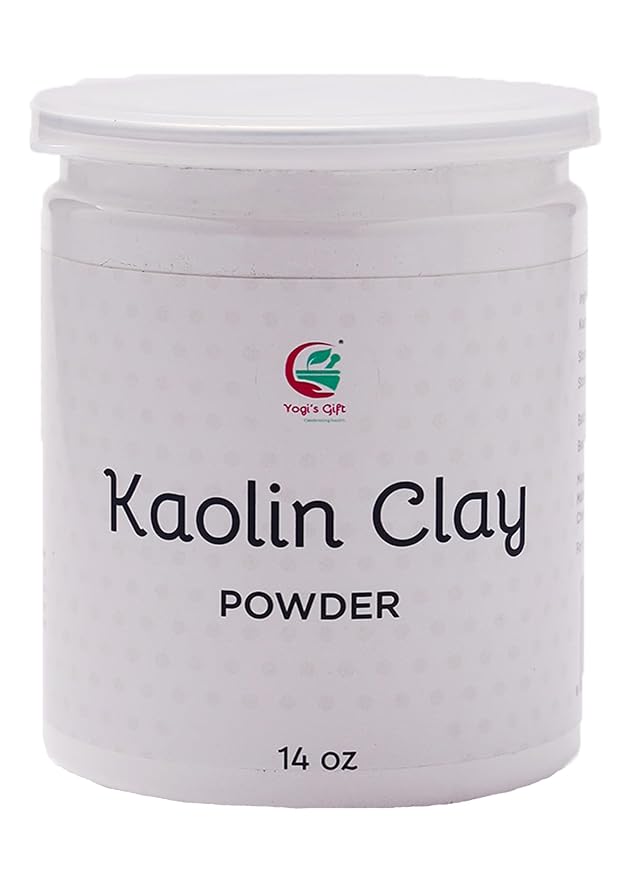 Kaolin Clay Powder (14 oz) – 100% Natural White Clay Powder for Soap Making, White Clay Mask & Bath Bombs | By Yogi's Gift®