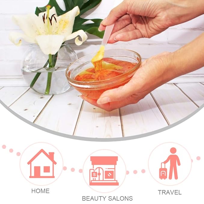 SumDirect Mini Spatulas 100 Pcs Face Spatula Cosmetic Spatula Frosted Clear Disposable Plastic Makeup Spatulas Mini