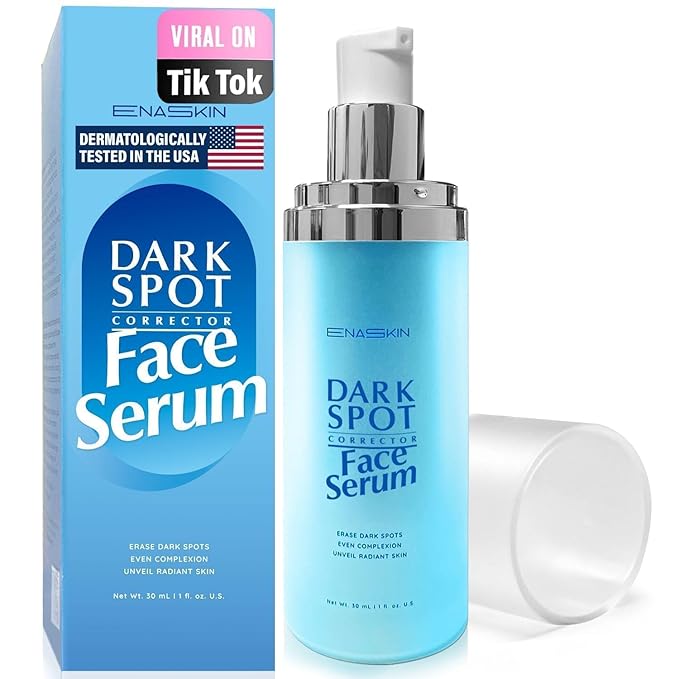 EnaSkin Dark Spot Remover for Face: Hyperpigmentation Body Treatment for Freckles Melasma Age Spot Sun Spot - Dark Spots Corrector Serum for Women and Men (1.0 Fl Oz)