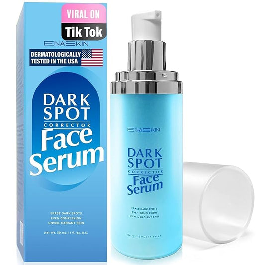 EnaSkin Dark Spot Remover for Face: Hyperpigmentation Body Treatment for Freckles Melasma Age Spot Sun Spot - Dark Spots Corrector Serum for Women and Men (1.0 Fl Oz)