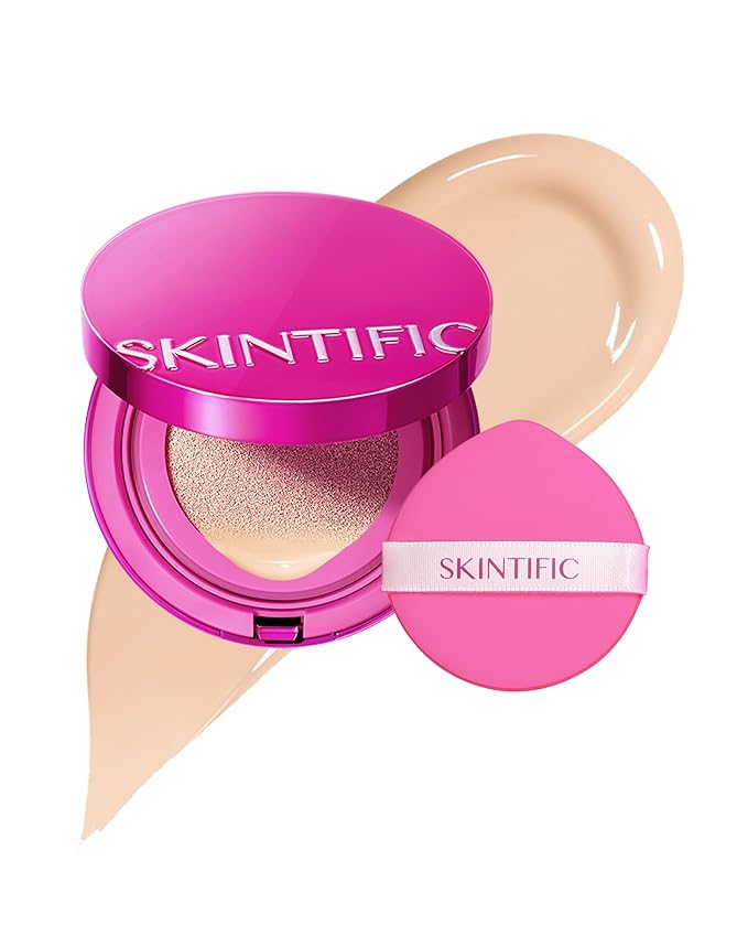 Pink Glow Cushion Foundation #00 Porcelain| Medium Coverage, Natural Dewy Glow Finish, Moisturizing for Dry Skin, Lightweight, Long-Lasting & Oxidation-Resistant