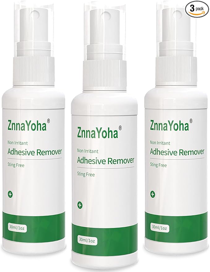 Adhesive Remover Spray, No-Sting Medical Adhesive Spray, Ideal for Ostomy Patients, Sensitive Skin and Bandage Removal, Low Residue, Quick Dry, Non-Sticky Formula,3oz/ 90ml