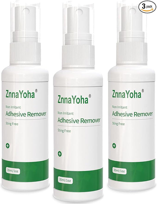 Adhesive Remover Spray, No-Sting Medical Adhesive Spray, Ideal for Ostomy Patients, Sensitive Skin and Bandage Removal, Low Residue, Quick Dry, Non-Sticky Formula,3oz/ 90ml