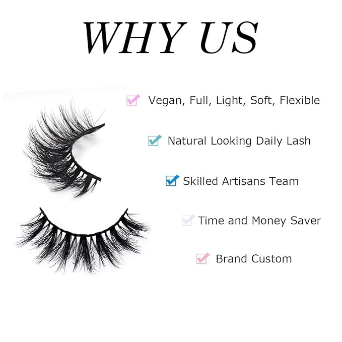 Lashes Bulk 50 Pairs Wholesale False Lash Pack Individual 15mm 18mm Full Eyelashes Fluffy Faux Mink Strip Eyelash with Glitter Cases