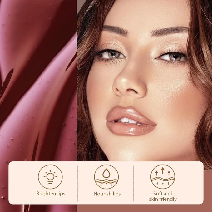 JUAAZIN 2Pcs Matte Lip Stain Peel Off Lip liner with Tweezer, Peel Off Lip Stain, Long Lasting Waterproof Lipstick Lip Gloss Tattoo, Transfer-proof for All Skin Types (0.24 fl oz-02#+03#)
