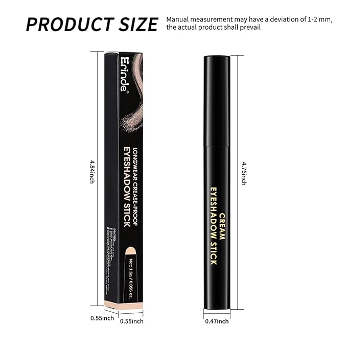 Erinde Waterproof Cream Eyeshadow Stick, Cool Taupe Brown Matte Eye Shadow Sticks, Cream to Powder Eyeshadow Crayon, Buildable & Blendable Long-Lasting Eye Shadow Stick, Vegan & Cruelty-Free, 13