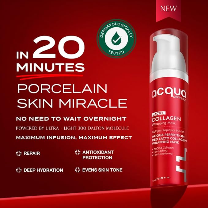 Red Lacto Collagen Wrapping Mask – Anti-Wrinkle & Firming Face Mask with 300Da Collagen + Probiotic Ferment – (70ml)