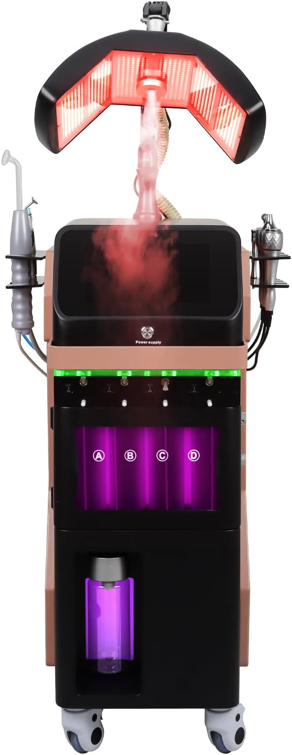 8IN1 Skincare Multi-Functional LED Steamer Hydro System Device