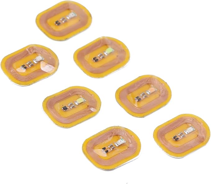 Jiawu Glowing NFC Nail Stickers, Smart LED Light Source NFC Nail Art Tips Lighting for Mobile Phone