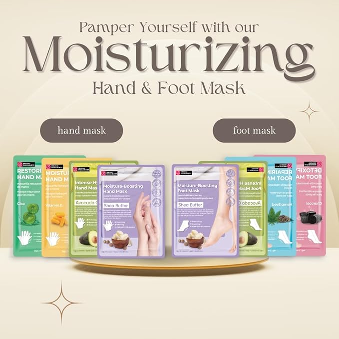 Original Derma Beauty Foot Mask 24 Pairs Intense Hydration Avocado Oil Moisturizing Foot Mask Set Body Exfoliator Callus Remover Foot Masks Foot Bath Pedicure Supplies for Beauty & Personal Care