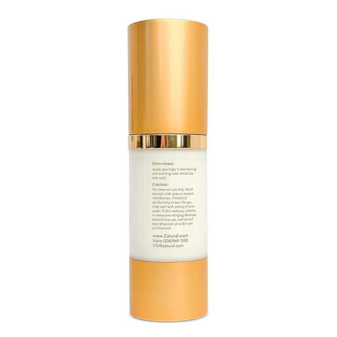 Zatural Hyalo-Lumière Rejuvenating Luxurious Face Cream Lift, Tone, & Tighten, Vitamin C Moisturizer, Hyaluronic Acid, Vegetable Collagen